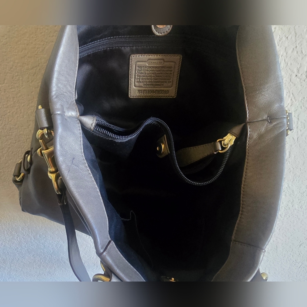 Coach Gold Leather Ashley Shoulder Bag - Picture 7 of 7